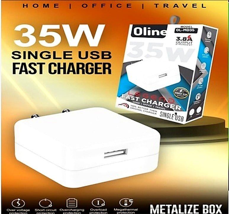 Oline Mini Dash 35 W Charger with Cable