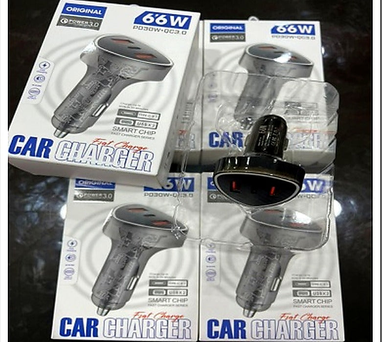 66W 2usb+pd Car Charger