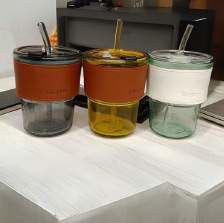 Slub Glass (Cafe Tumbler with Straw)