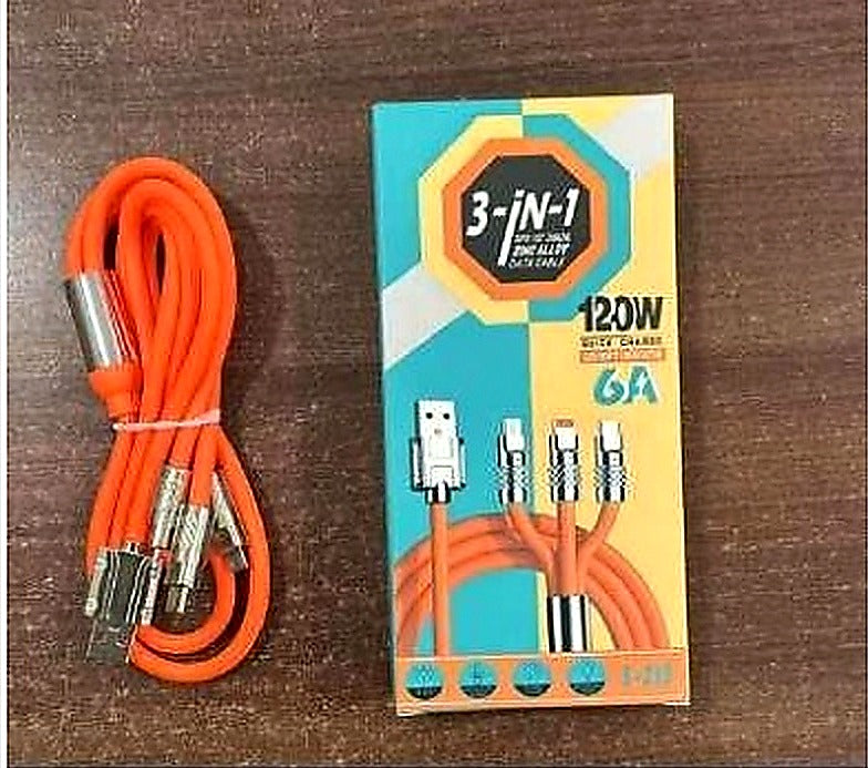 3 In 1 Silicon Cable