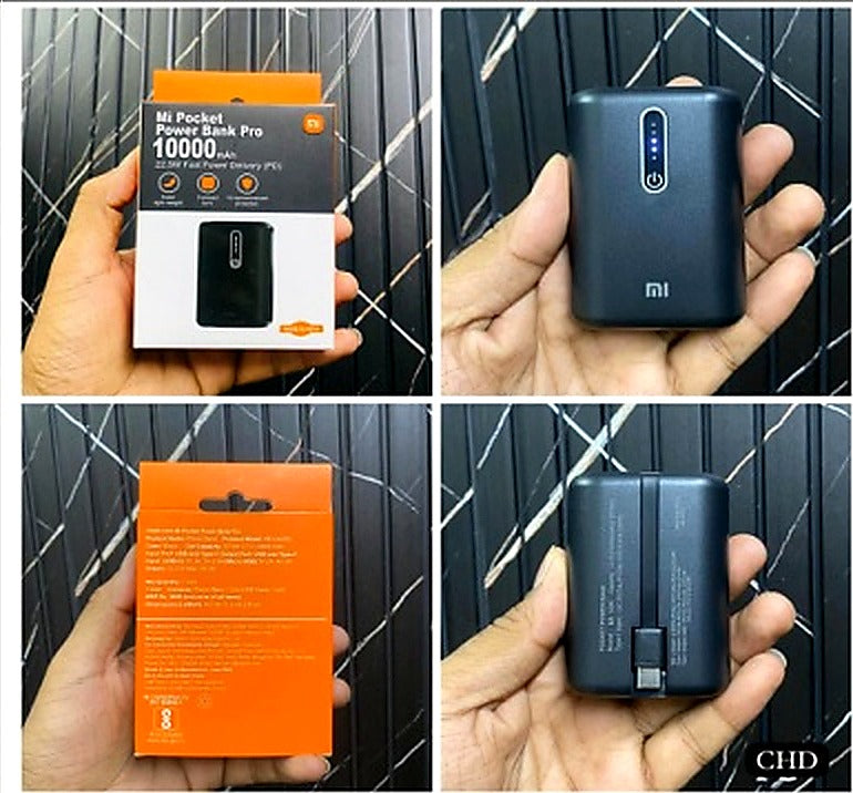 Mi 10000 Mah Fast Charging Pocket Powerbank Original